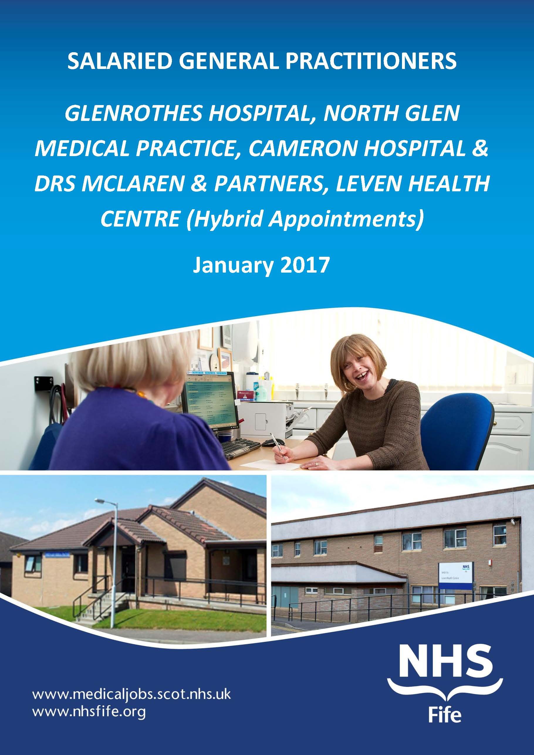 Screenshot of the front cover of the word document supplied by NHS Fife